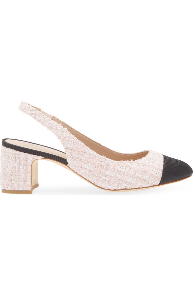 Stuart Weitzman Milla 55 Slingback Pump, Alternate, color, Rosewater/Black