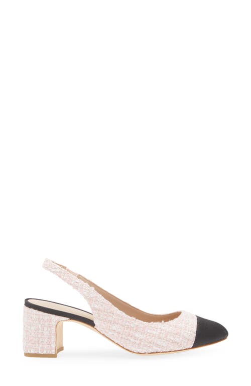 Stuart Weitzman Women's Milla 64mm Tweed Slingback Pumps In Rosewater/black