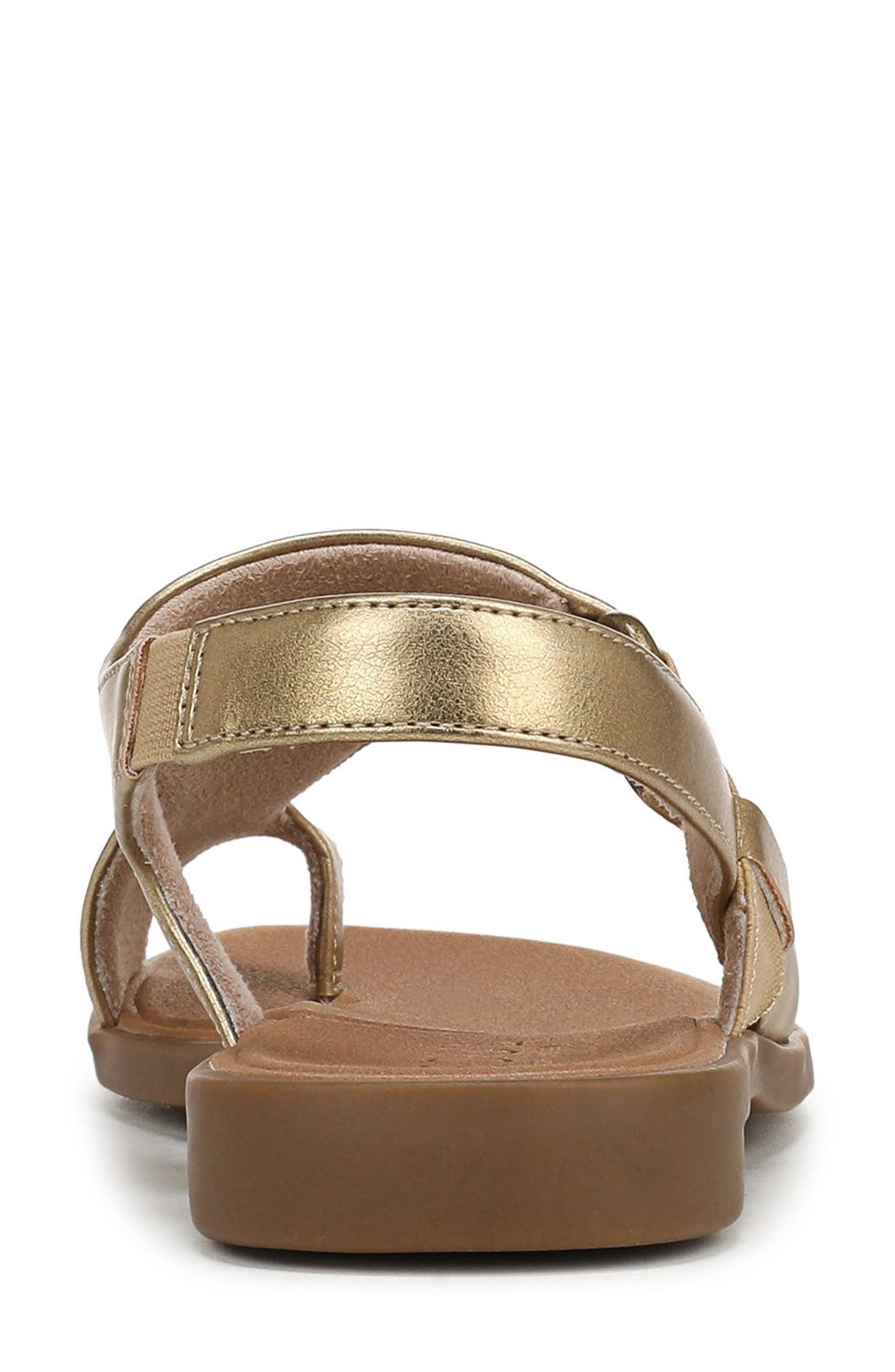 Freya Sandal, Alternate, color, DARK GOLD FAUX LEATHER
