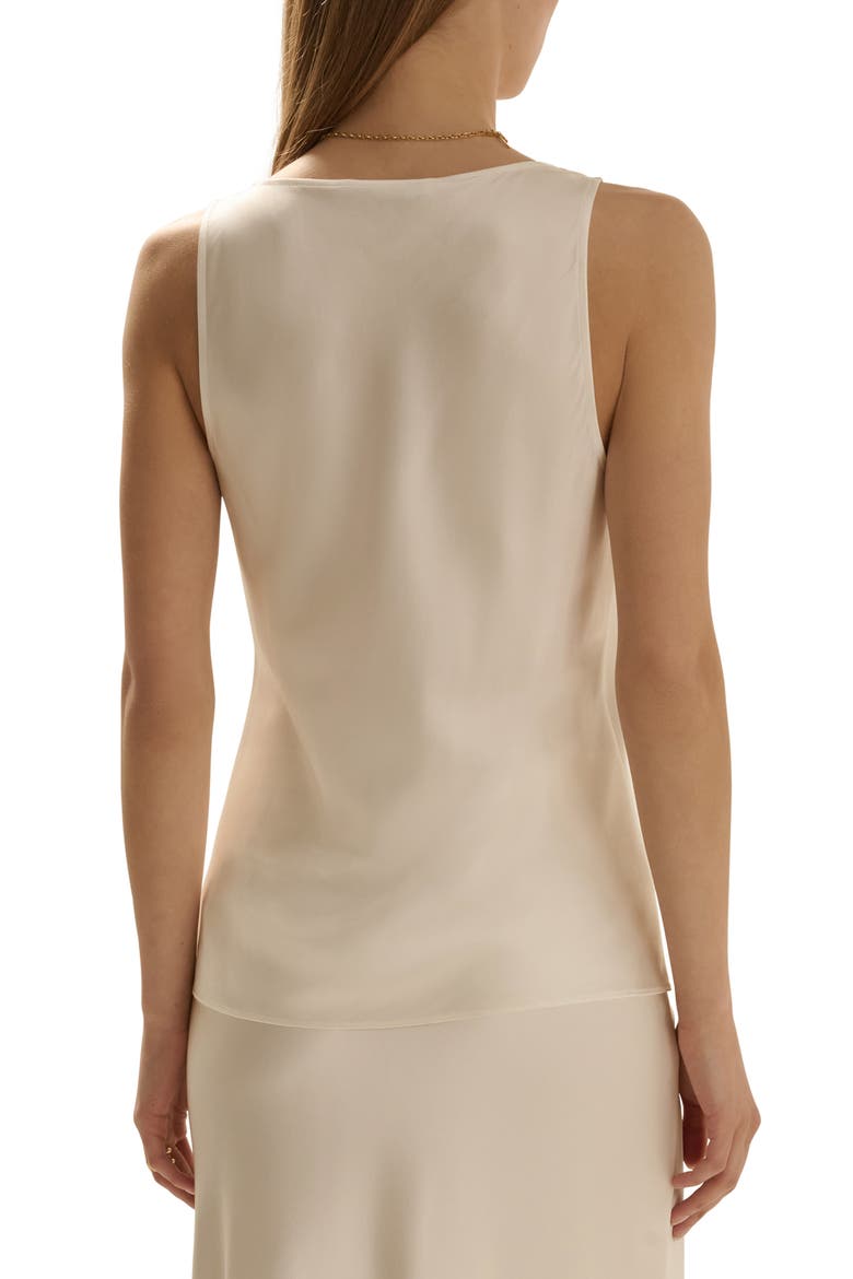 The Clean Cut Silk Blend Tank, Alternate, color, IVORY