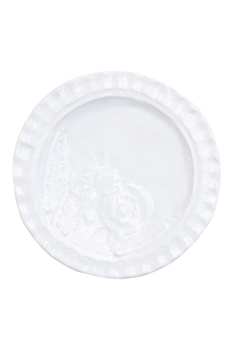 Pietra Fiori Canape Plate, Main, color, WHITE