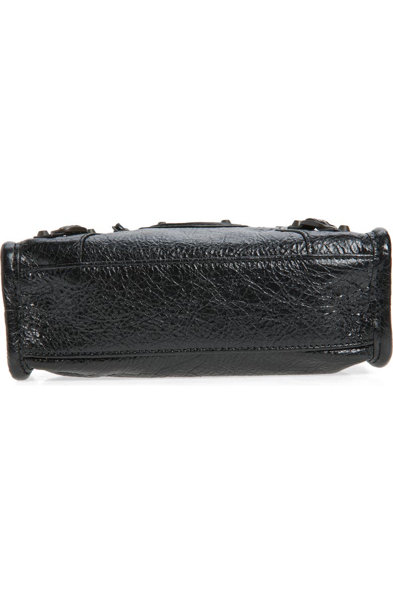 Balenciaga Nano Le City Arena Leather Top Handle Bag, Alternate, color, 1000 Black