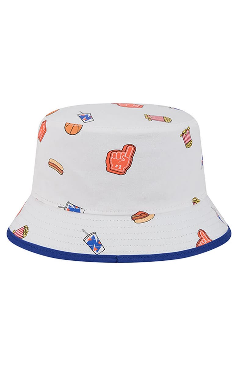 New Era Men's New Era White New York Knicks Team Cheer Reversible Bucket Hat, Alternate, color, White
