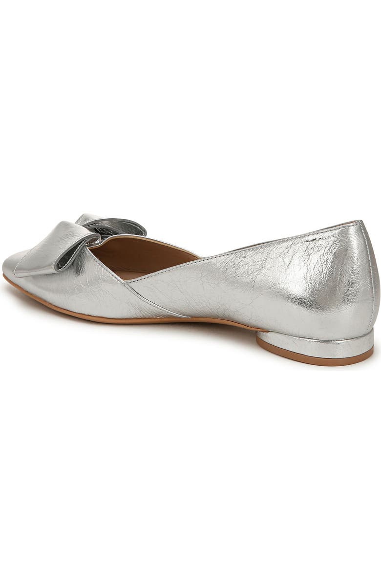 Naturalizer Havana Bow Pointed Toe Flat, Alternate, color, Silver