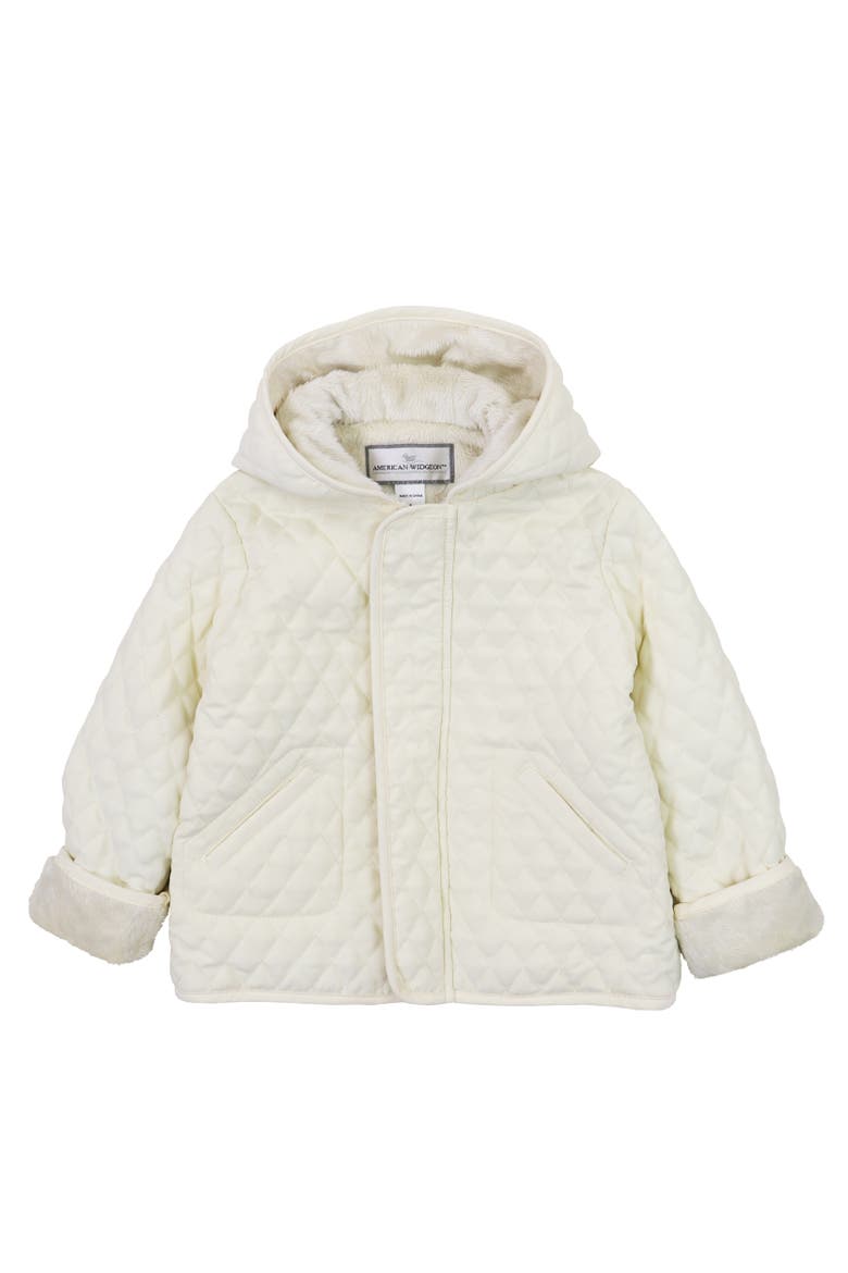 Hooded Zip Quilted Barn Jacket, Alternate, color, Vanilla