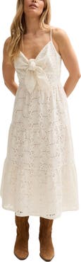 Lily and Lionel London Onita Tiered Broderie Anglaise Midi Dress