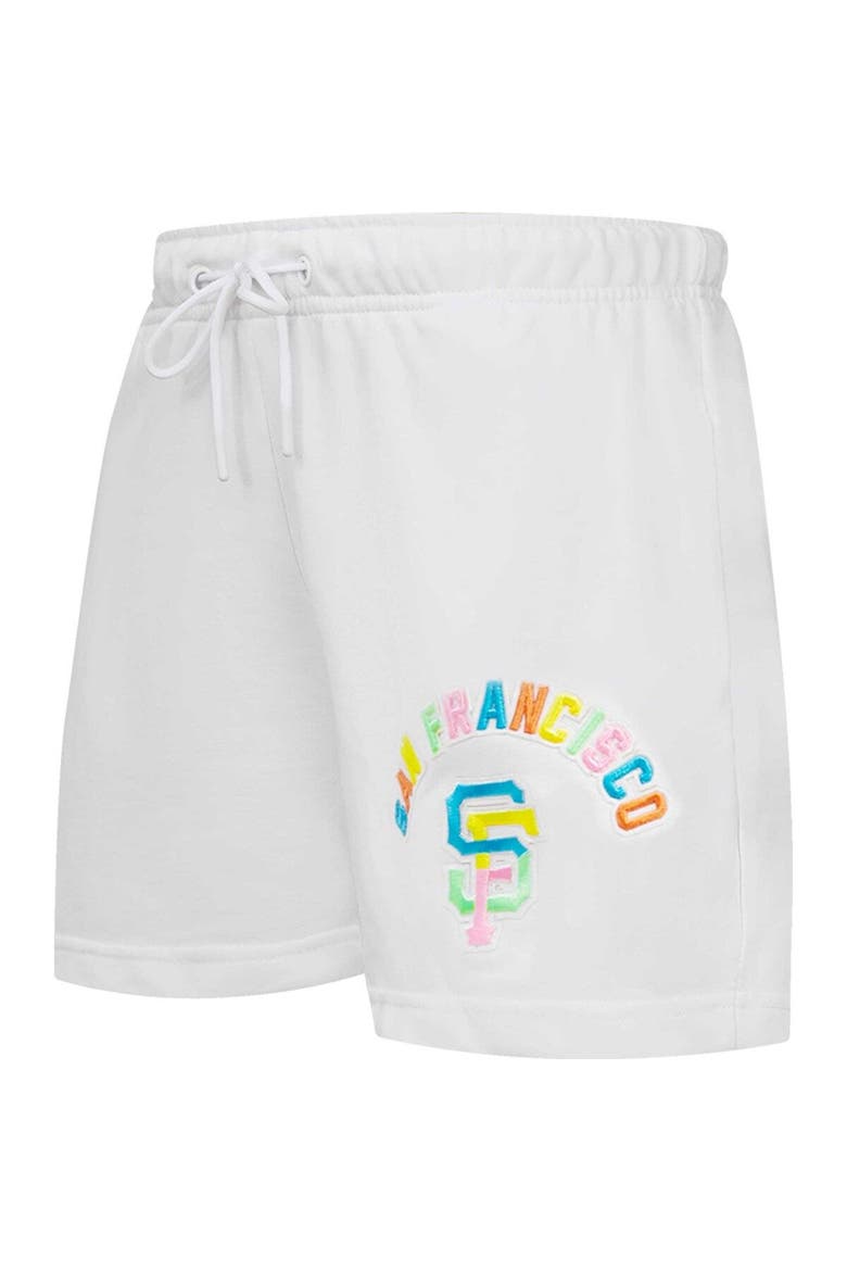 Women's Pro Standard  White San Francisco Giants Washed Neon Shorts, Alternate, color, White