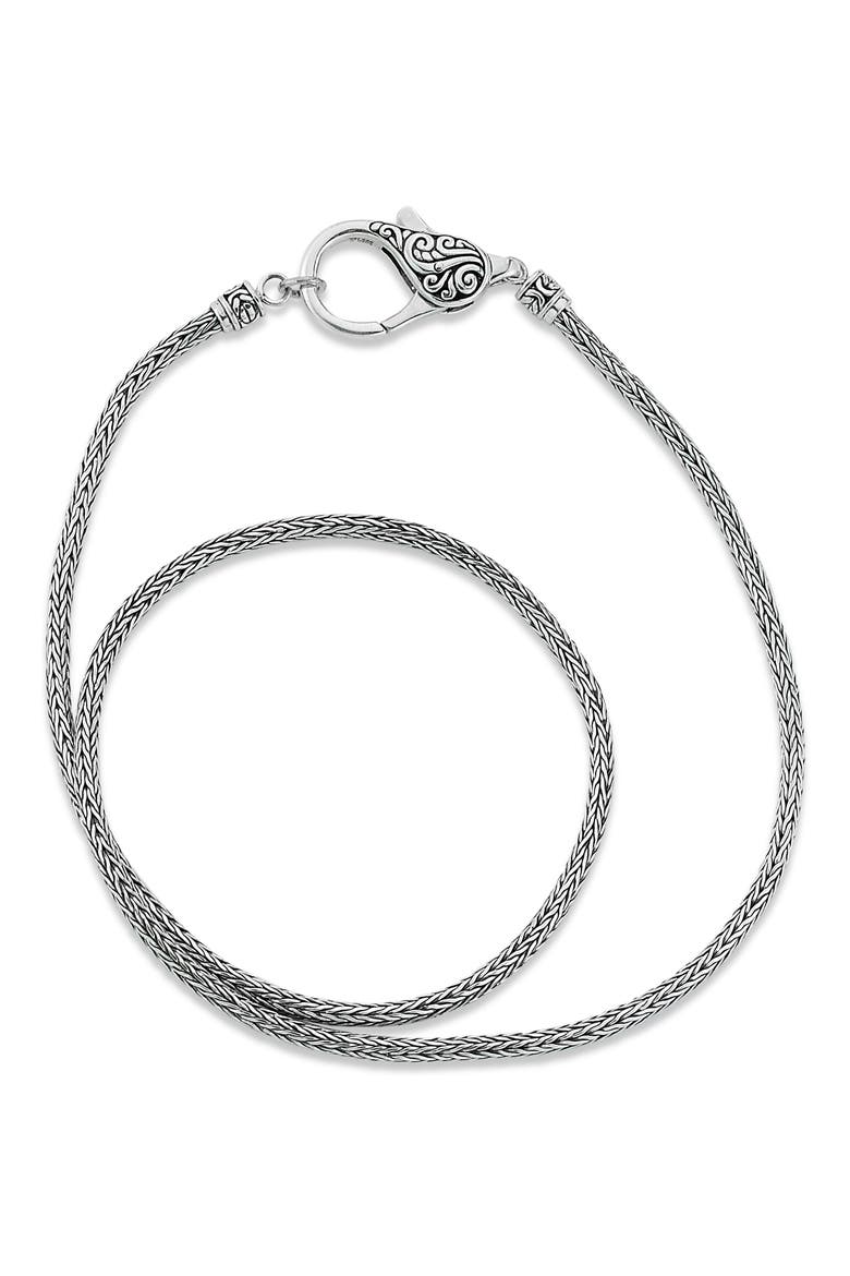 Sterling Silver & 18K Gold Woven Chain Necklace, Alternate, color, SILVER AND GOLD