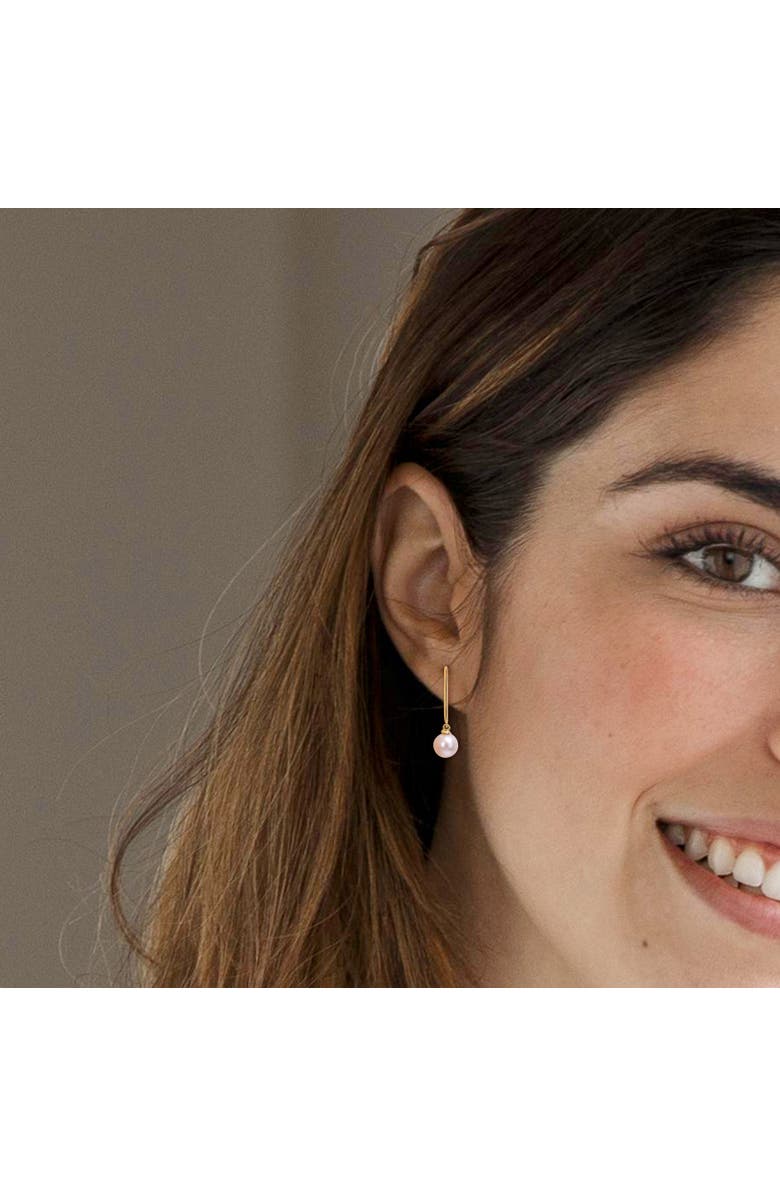 Julianna B. Cultured Pearl Linear Dangle Earrings 10k, Alternate, color, 