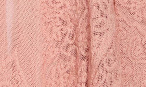 Area Stars Flower Lace Cotton Ruana In Pink