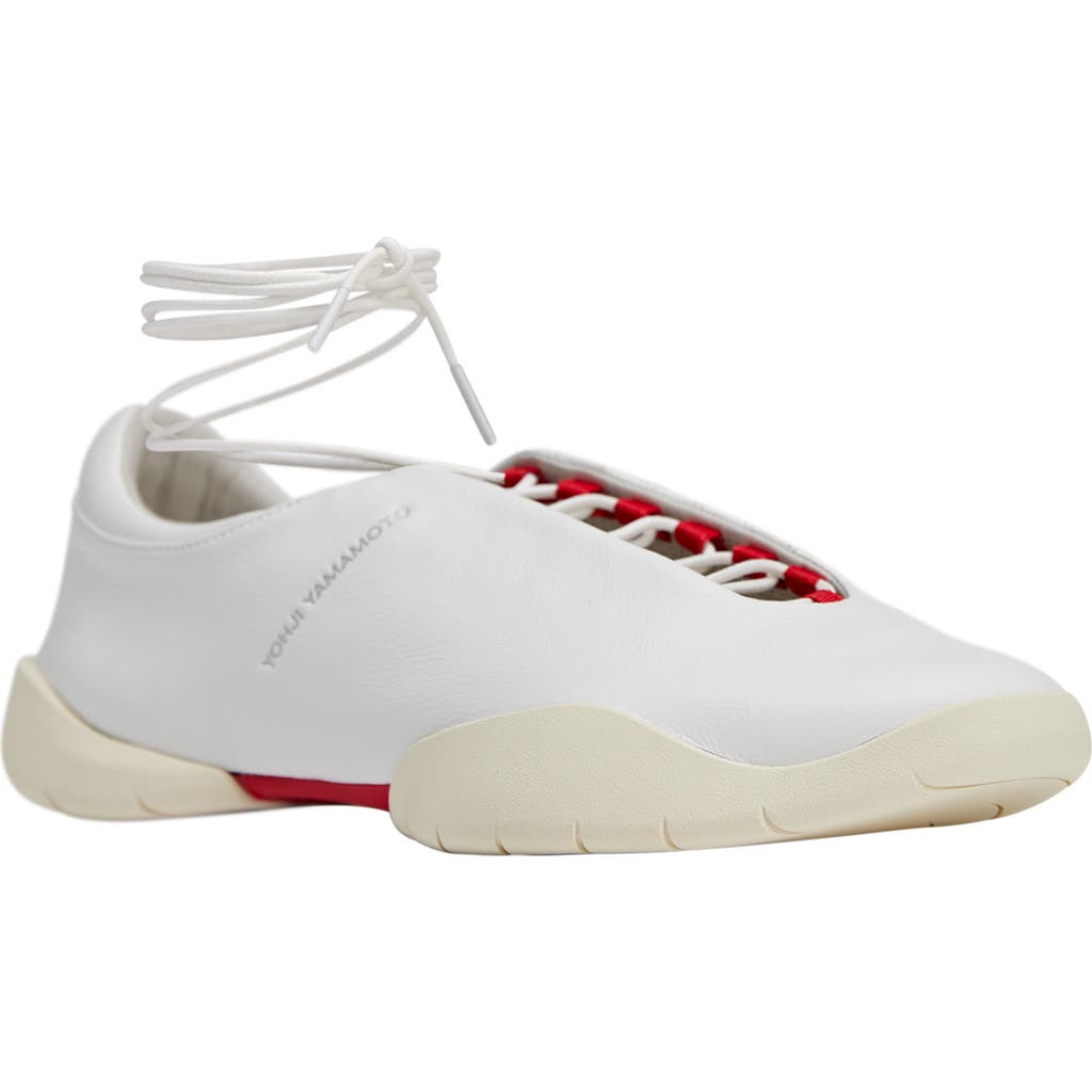 Y-3 X Adidas Regu Sneakers In White/cream/scarlet
