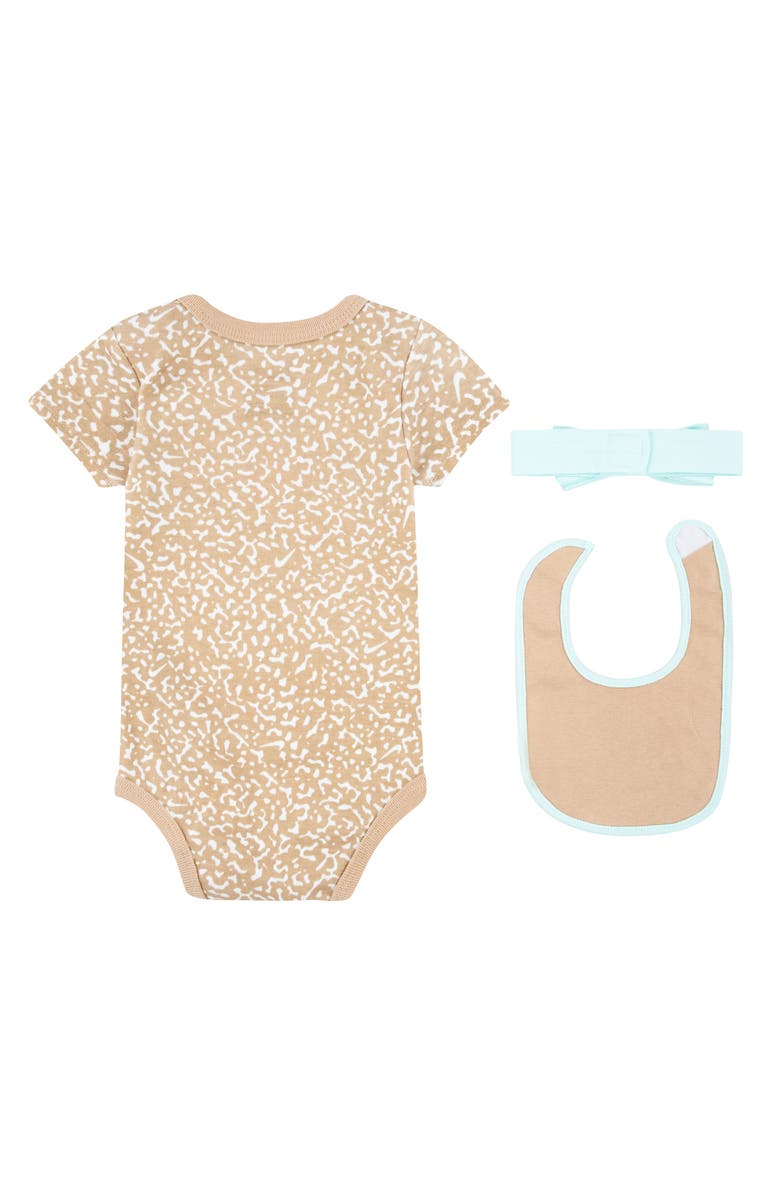 Nike 3-Piece 'N' Is For Nike Bodysuit, Bib & Headband Set, Alternate, color, 