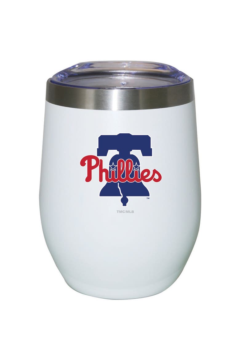 Philadelphia Phillies 12oz. Logo Stemless Tumbler, Alternate, color, White