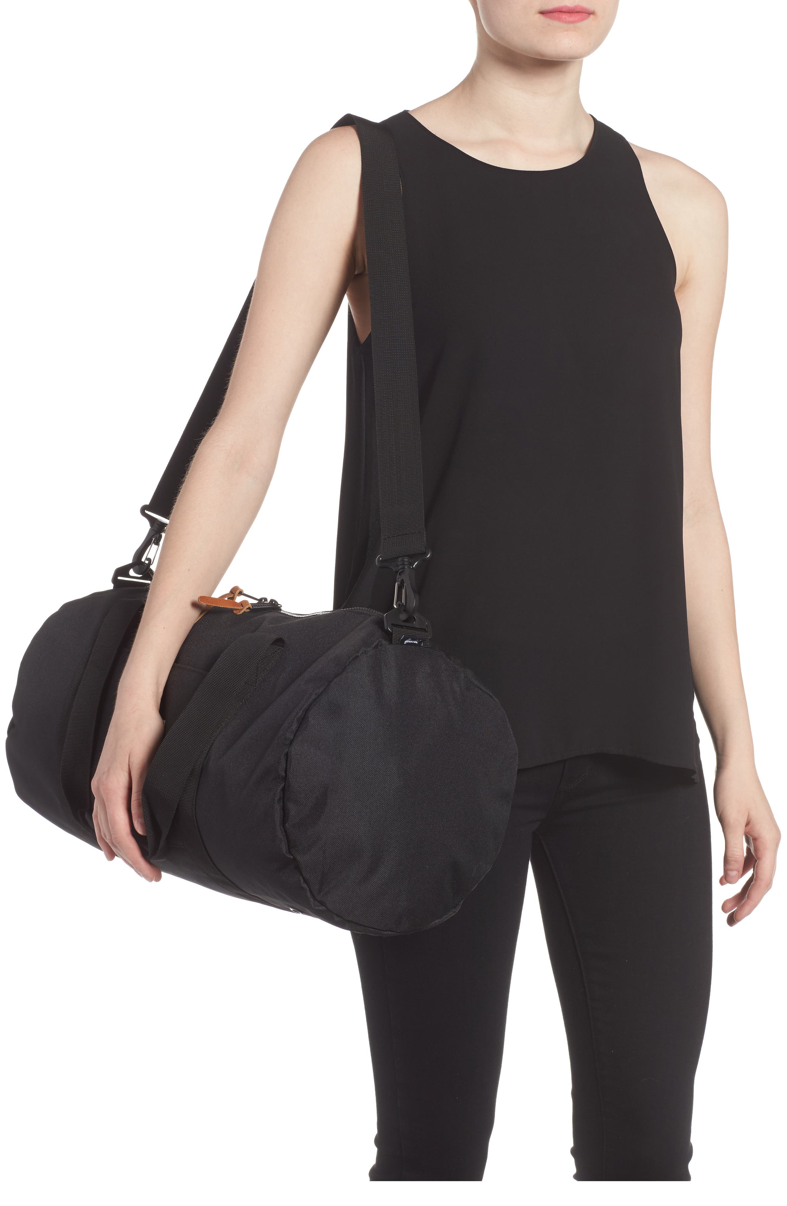 Sutton Mid Duffel Bag, Alternate, color, BLACK