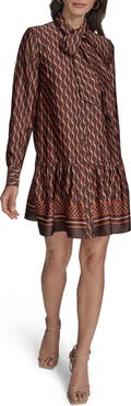 BCBG Long Sleeve Drop Waist Shirtdress