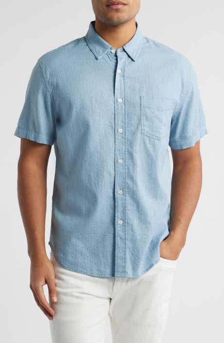 Rails Carson Short Sleeve Stretch Linen Blend Button-Up Shirt