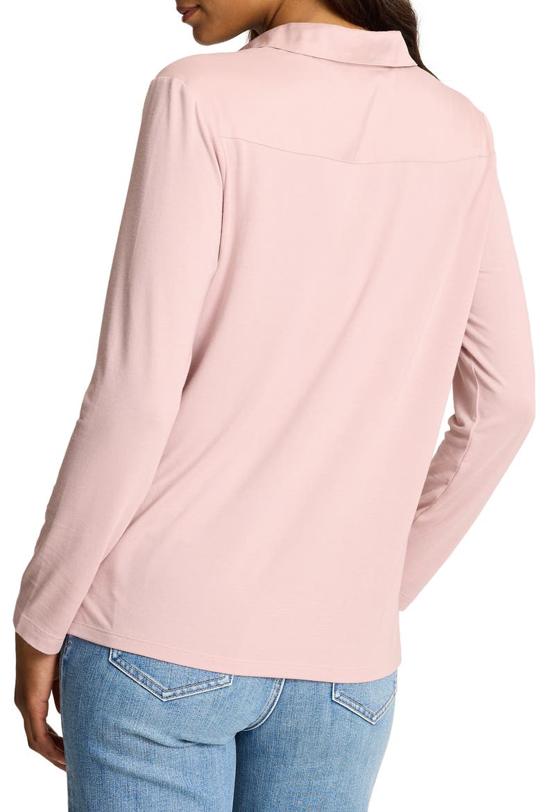 Kauai Woven Trim Henley Shirt, Alternate, color, PETTICOAT PINK