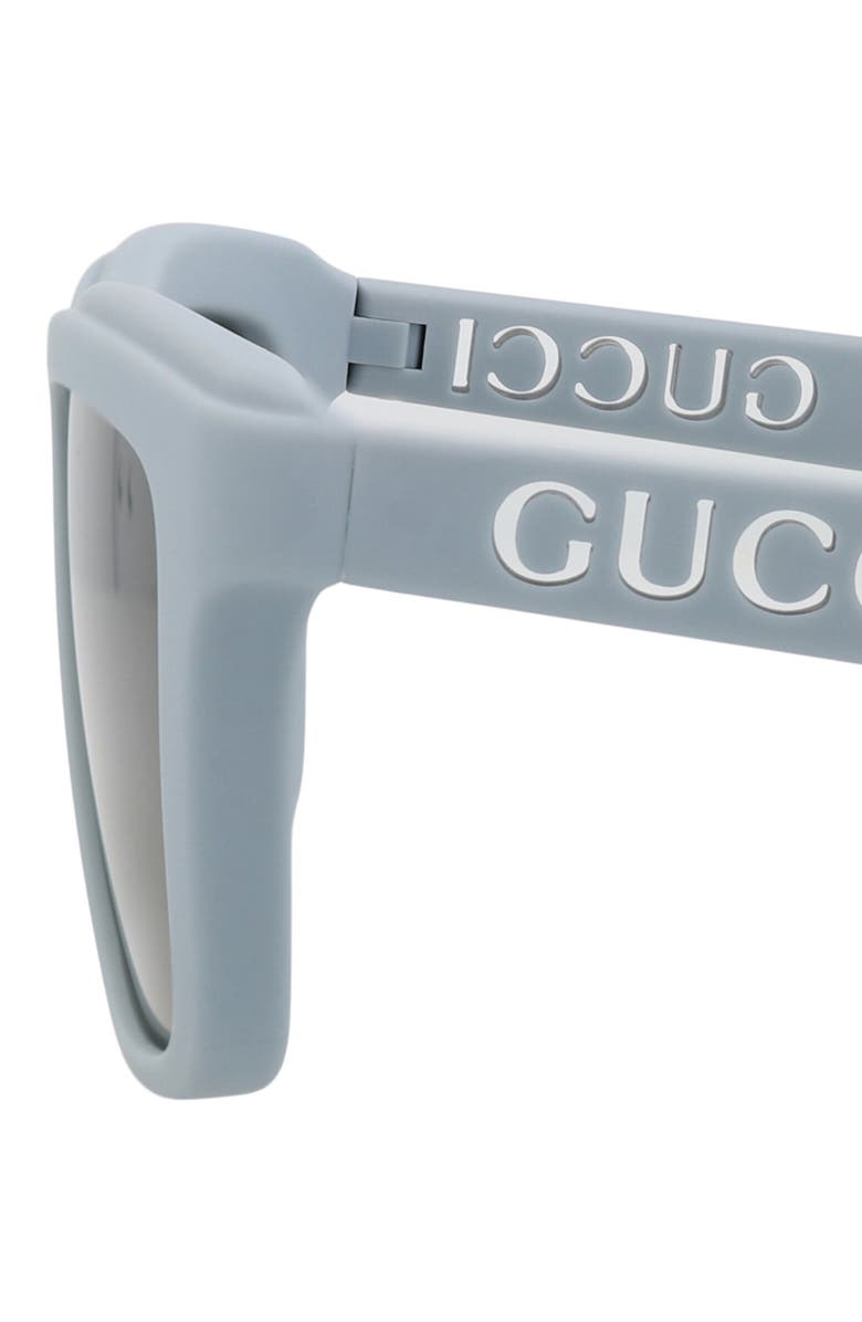 Gucci 55mm Square Sunglasses, Alternate, color, Light Blue Green