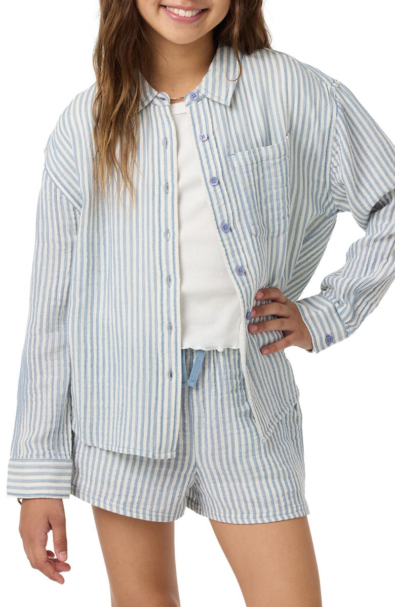 O'Neill Kids' Leni Long Sleeve Stripe Shirt, Alternate, color, 