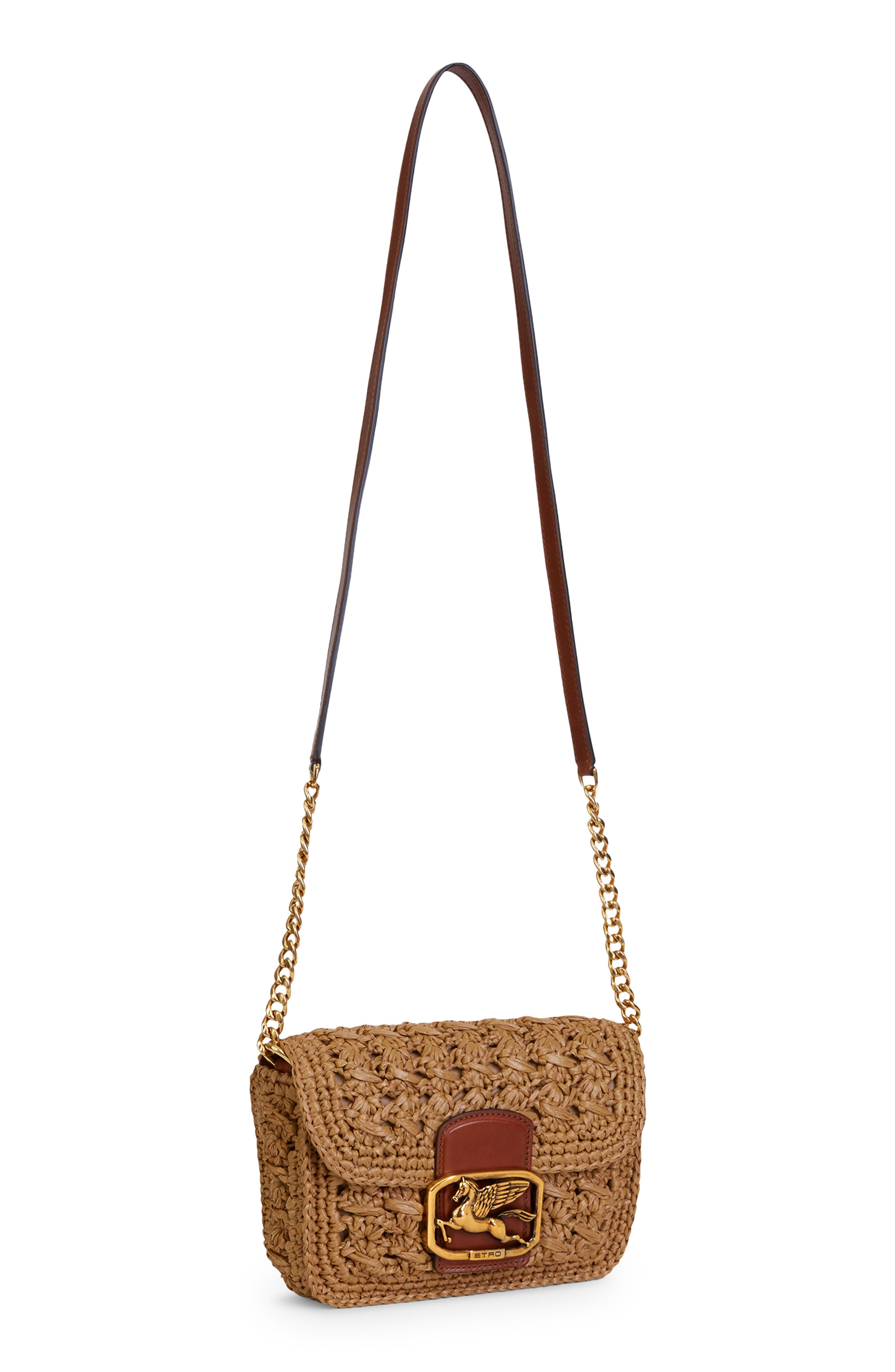 Pegaso Raffia Crossbody Bag, Alternate, color, BEIGE