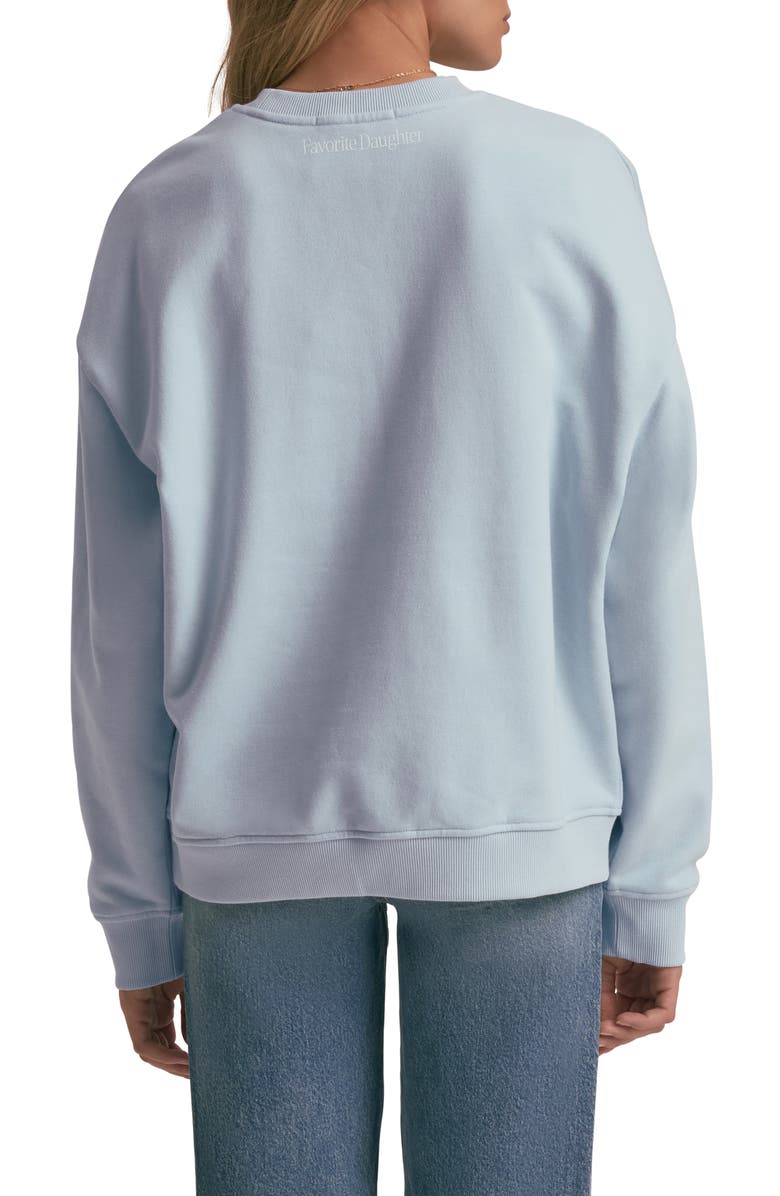 Favorite Daughter Favorite Bridesmaid Cotton Blend Sweatshirt, Alternate, color, Sky Blue
