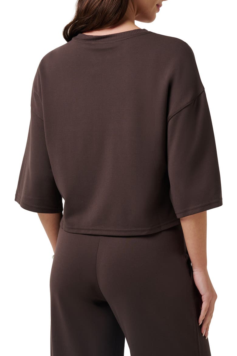 Friday Oversize Ponte T-Shirt, Alternate, color, COFFEE GROUNDS