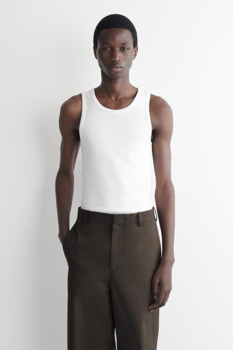 Slim Ribbed Cotton Tank Top