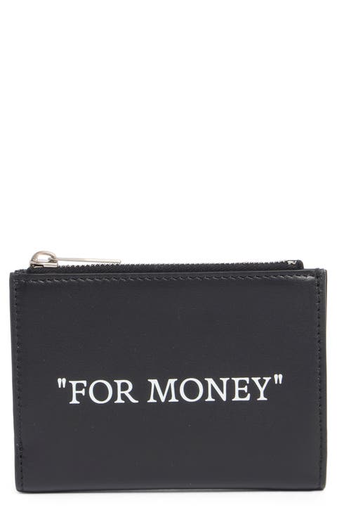 For Money Zip Leather Card Case
