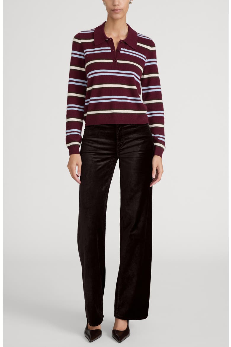 Le Slim Palazzo Velveteen Pants, Alternate, color, FUDGE