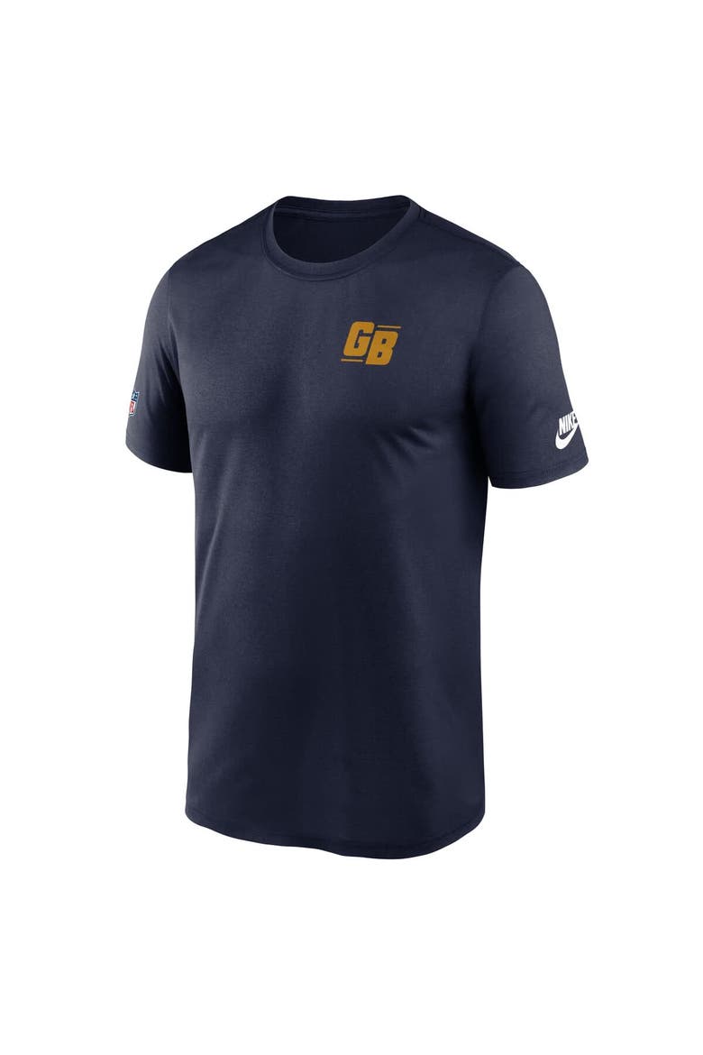 Men's Nike Navy Green Bay Packers The 1923 Classic Sideline Logo Dri-FIT Legend T-Shirt, Alternate, color, Navy