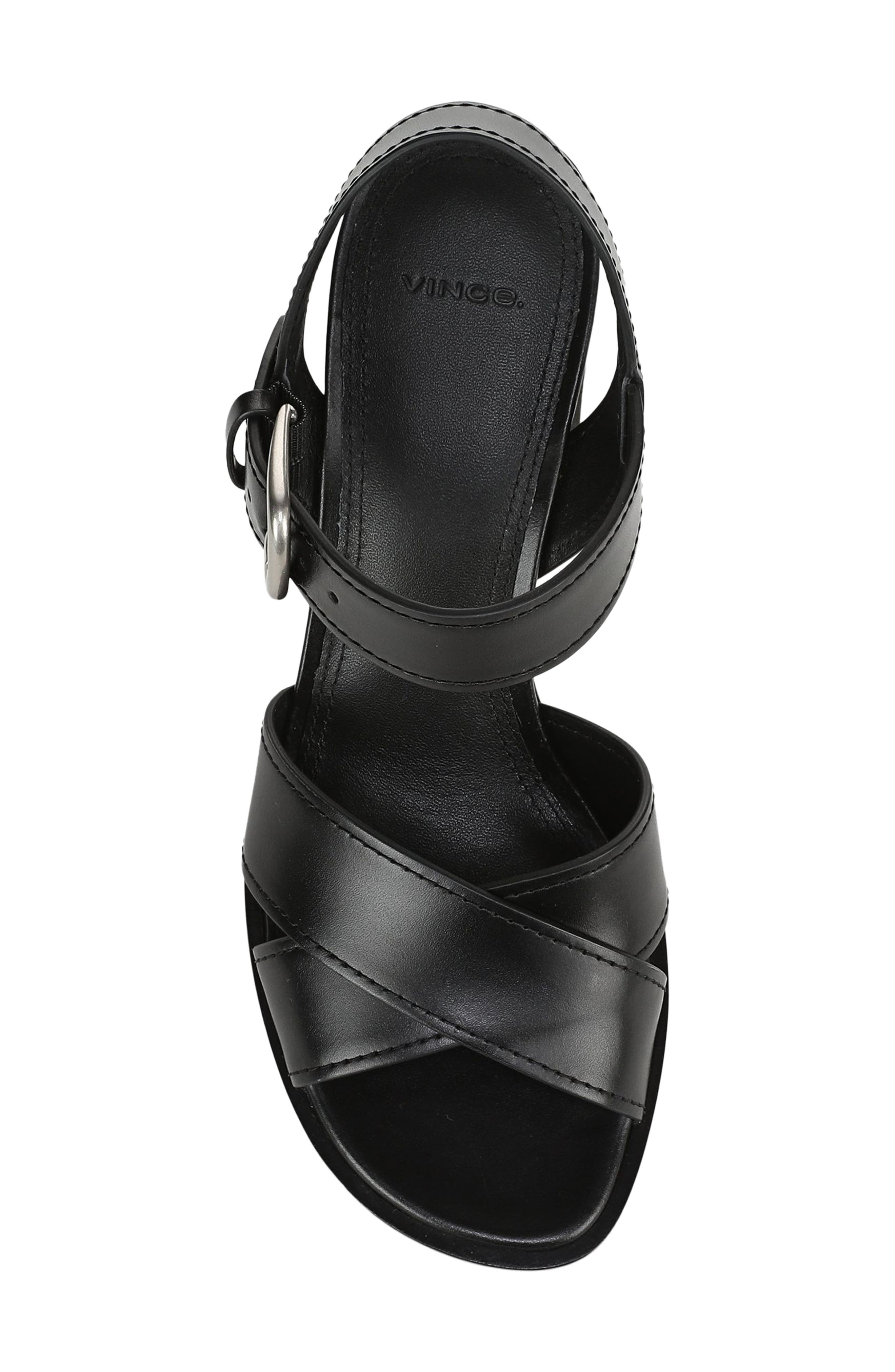 Vince Salma Ankle Strap Sandal, Alternate, color, Black