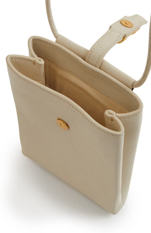 Reiss Vienna Leather Crossbody Phone Bag In Neutral