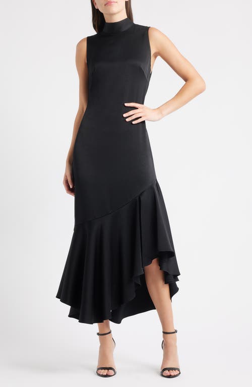 Kobi Halperin Jenkins Sleeveless Satin Maxi Dress In Black
