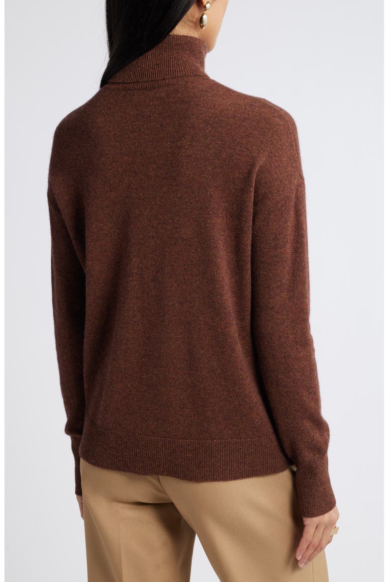 Cashmere Turtleneck Sweater, Alternate, color, BROWN BRICK