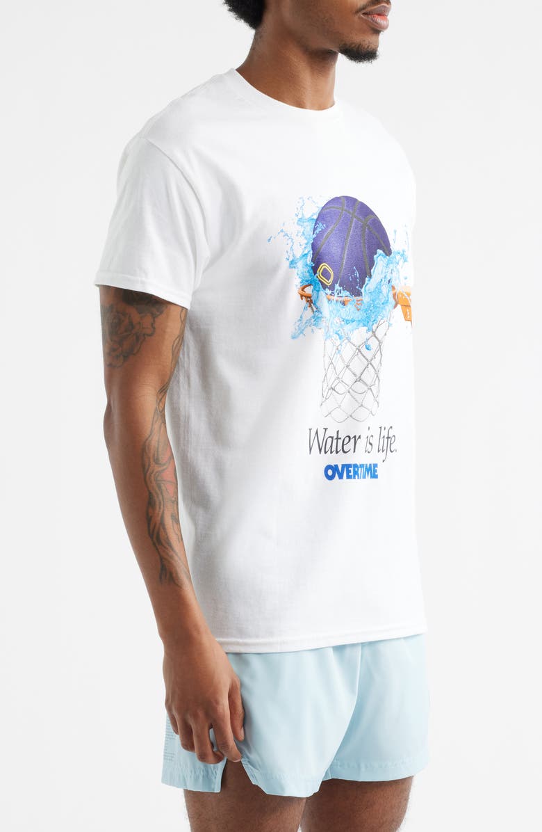 OVERTIME Splash Graphic T-Shirt, Alternate, color, White