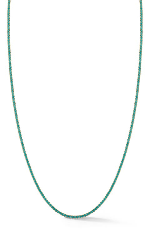 Imitation Turquoise Tennis Necklace