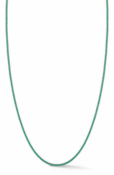 Imitation Turquoise Tennis Necklace
