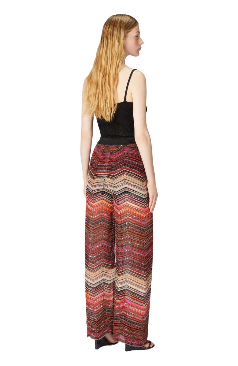 Missoni Palazzo Chevron Lamé Trousers With Sequins, Alternate, color, Multicoloured 2
