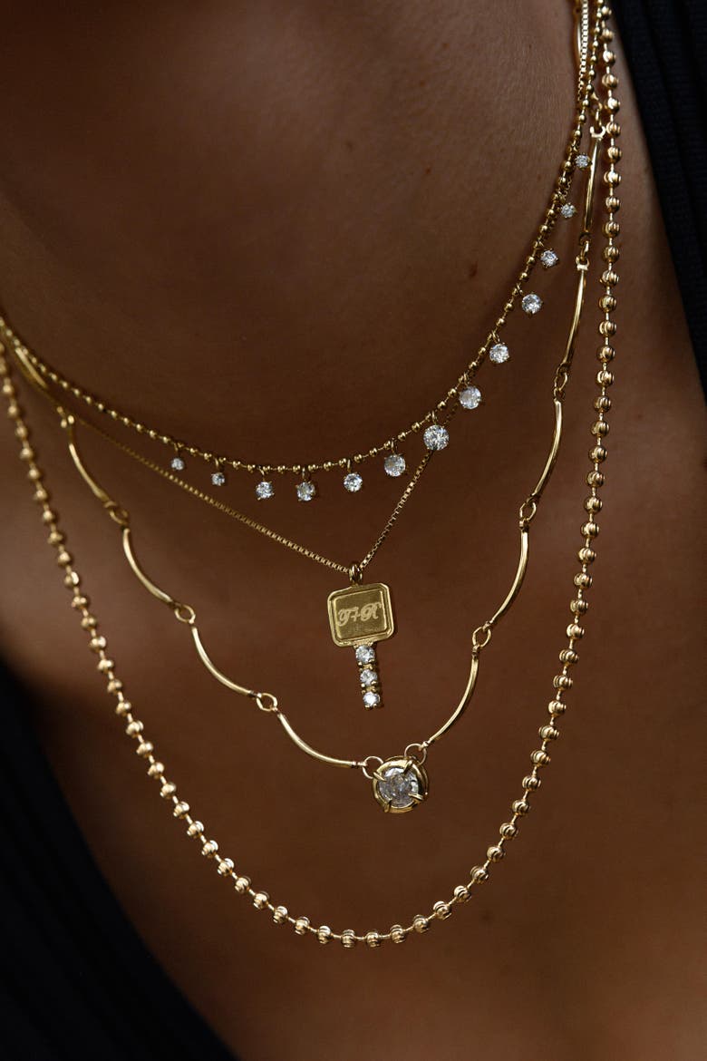 Diamond Rain Necklace, Alternate, color, Gold