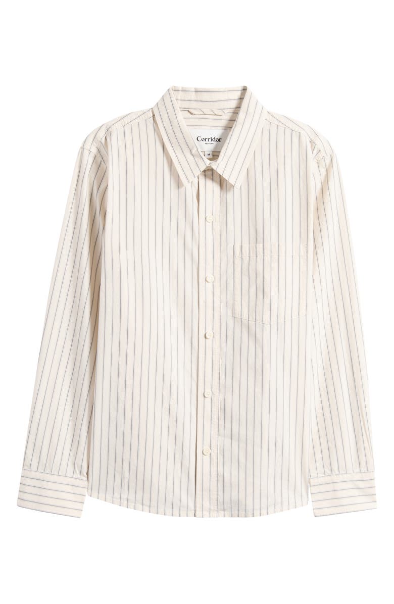 Corridor Stripe Cotton Poplin Button-Up Shirt, Main, color, 