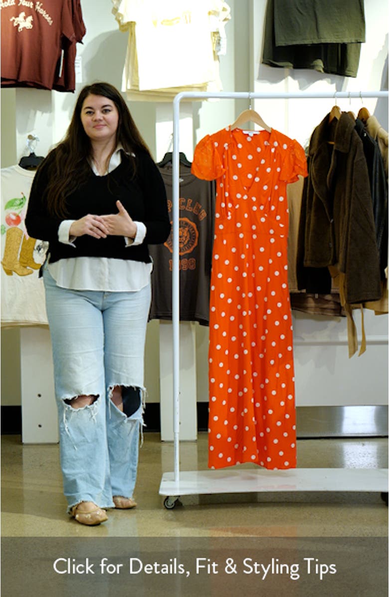 Polka Dot Tie Back Maxi Dress, sales video thumbnail