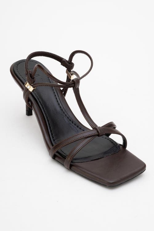 Prologue Shoes Gibson Stiletto Sandal In Brown