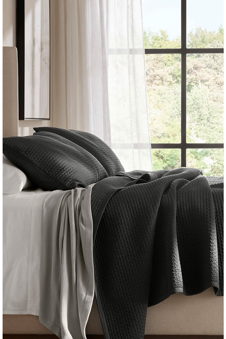 Signature Texture Stitch Organic Cotton Quilt, Alternate, color, NIGHT