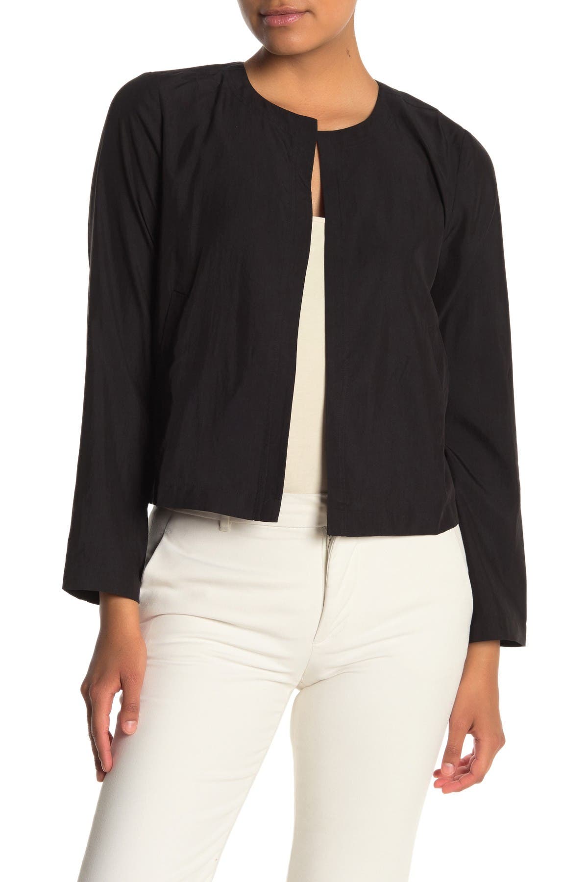Eileen Fisher Crop Tencel® Lyocell Blend Jacket (Women) | Nordstromrack