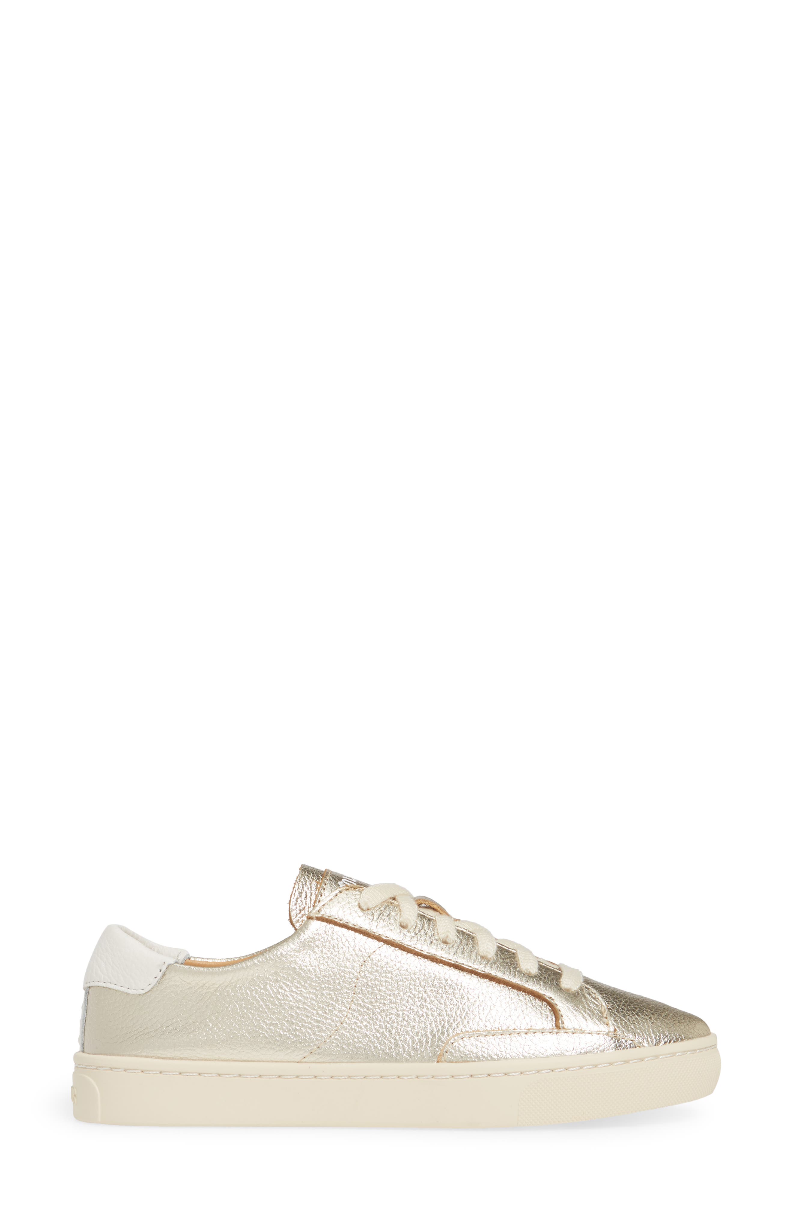 Soludos Ibiza Metallic Lace-Up Sneaker, Alternate, color, 