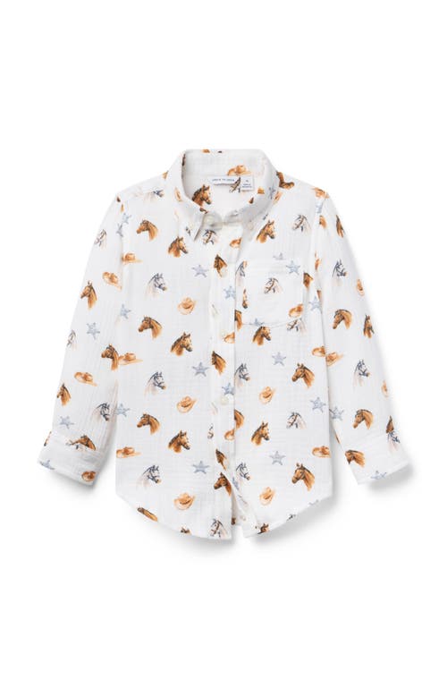 Janie And Jack The Rein In Style Shirt In Multi