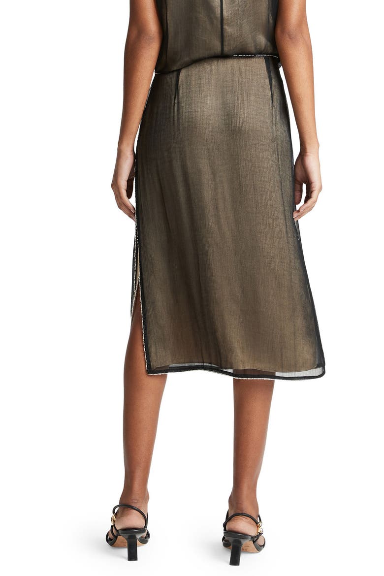 Beaded Border Skirt, Alternate, color, BLACK