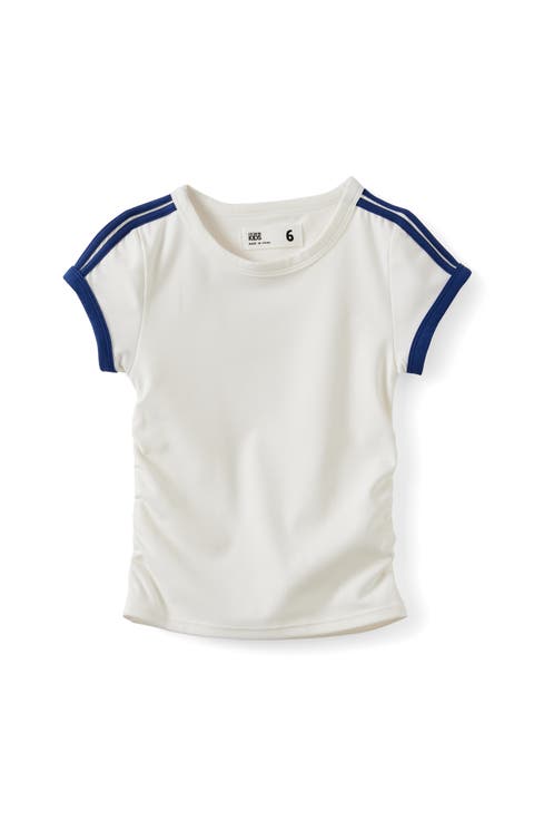 Kid's Soft Stretch Active Gathered Short Sleeve Baby Tee