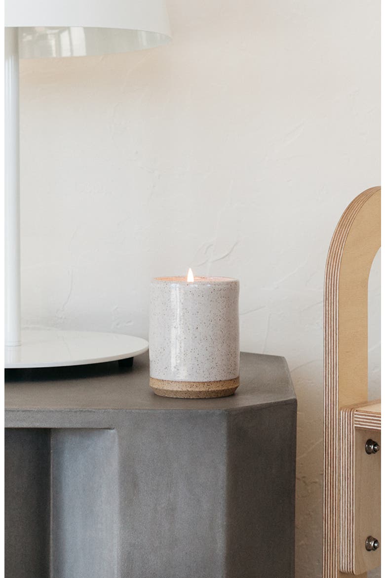 Ojai Ceramic Candle, Alternate, color, WHITE SPECKLE