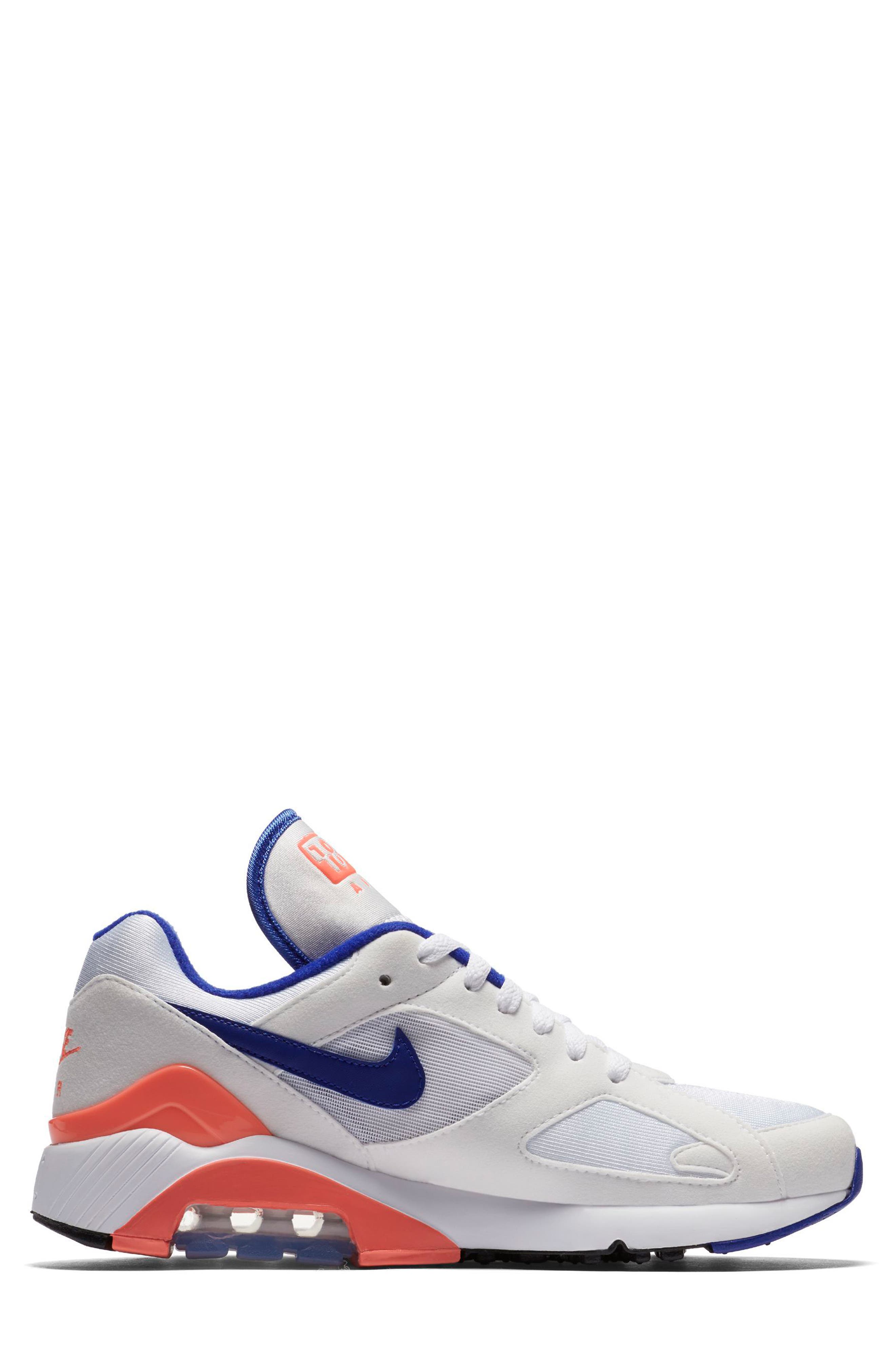 Air Max 180 Sneaker, Alternate, color, WHITE/ ULTRAMARINE